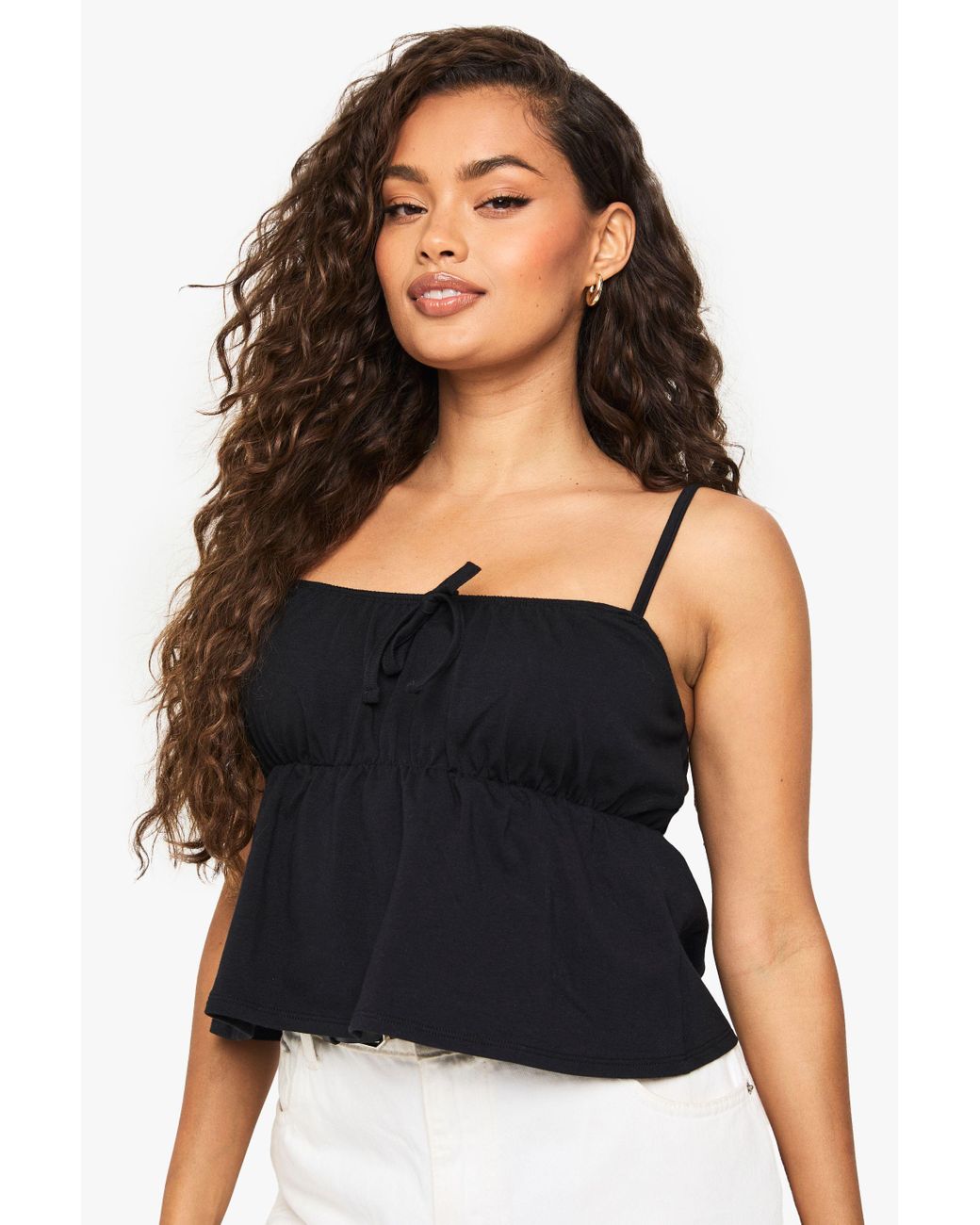 Boohoo Black Peplum Top With Sleeves Buy Boohoo Velvet Sequined Volume  Sleeves Peplum Top In Black