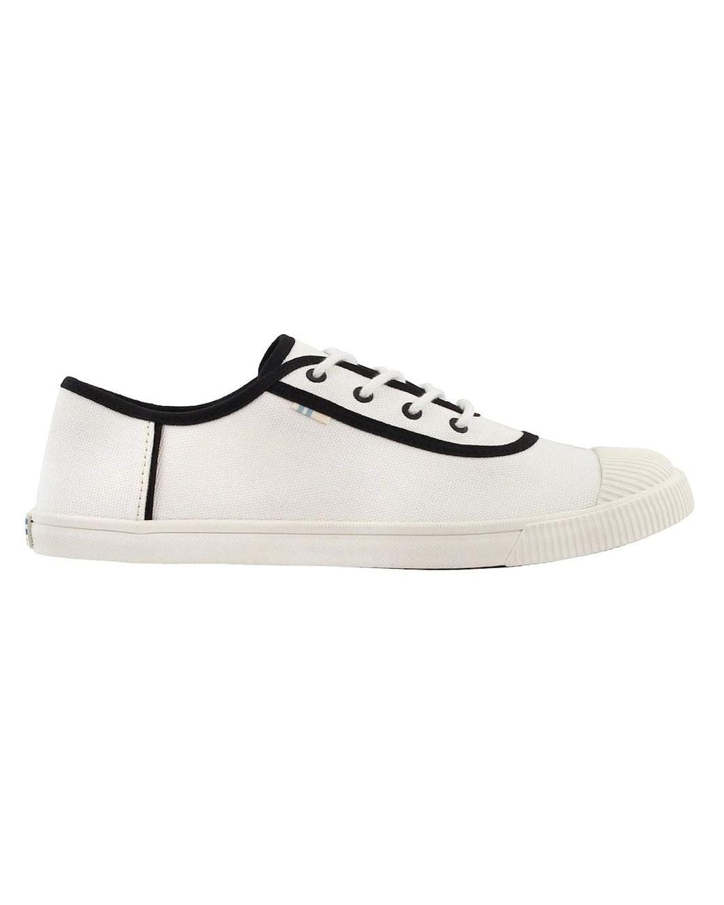 TOMS White Low Top Shoes Canvas (Archived)