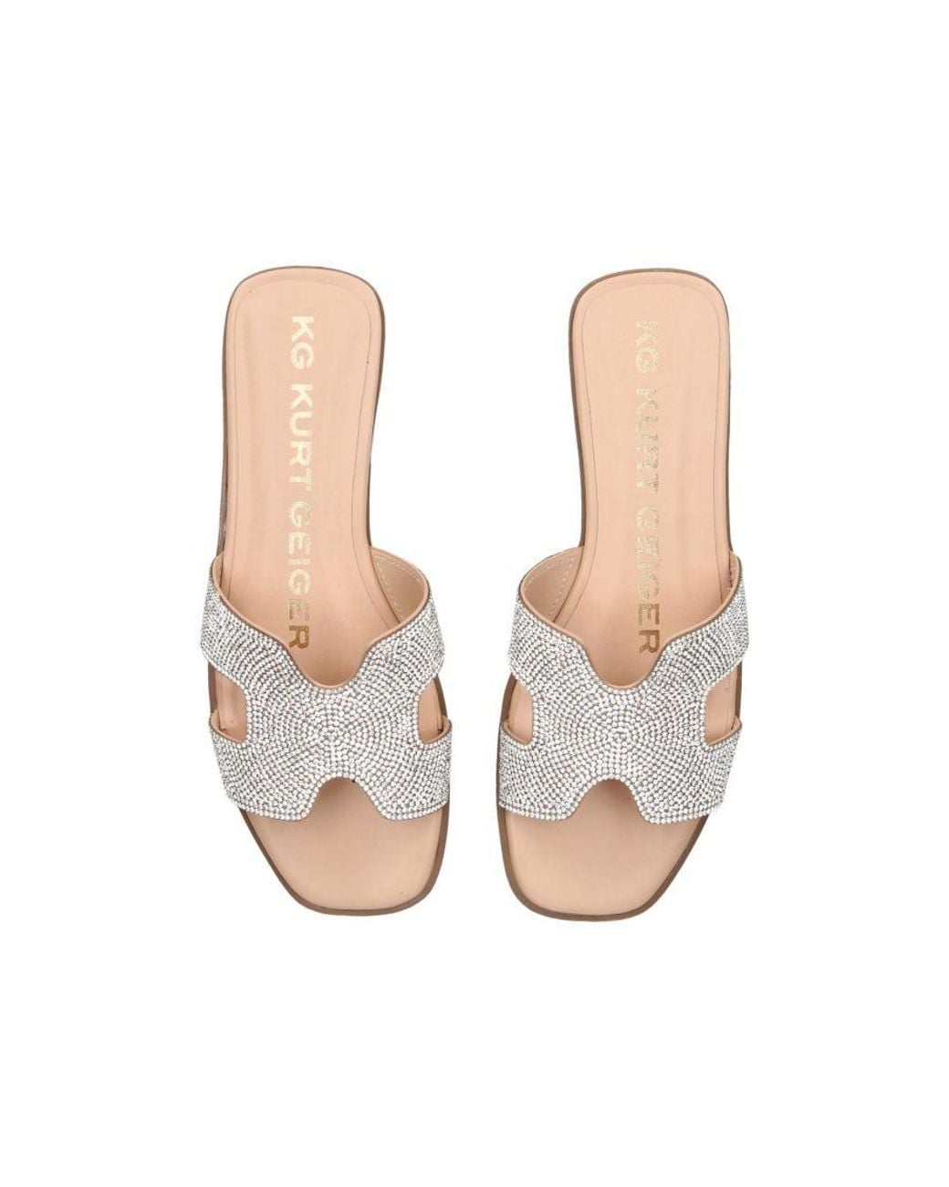 KG by Kurt Geiger White Raven Bling Sandals