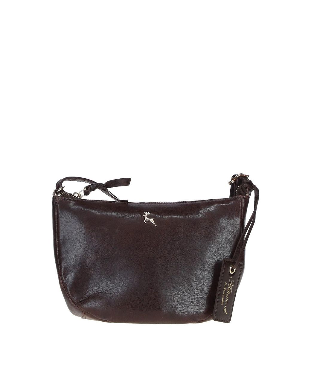 Ashwood Leather Gray 'Naomi' Real Compact Crossbody Bag