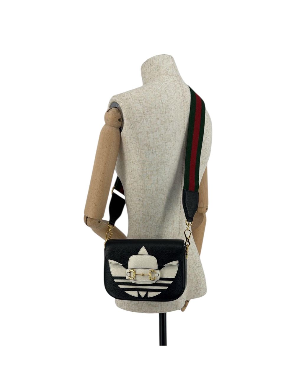 Gucci Black X Adidas Horsebit 1955 Shoulder Bag Leather