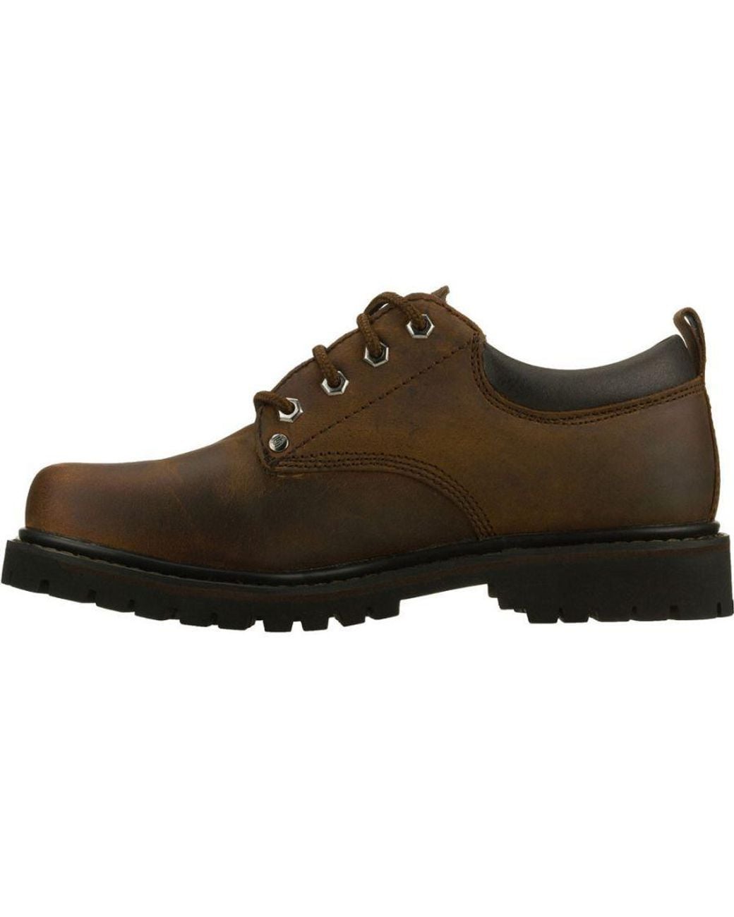 Skechers Brown Tom Cats Lace Up Padded Thick Leather Oxford Shoes for men