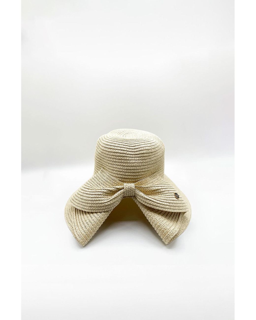 SVNX Natural Bow Foldable Summer Hat
