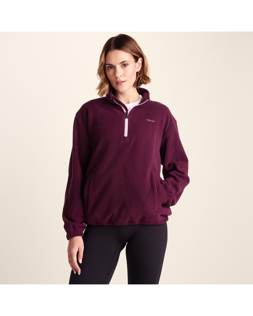 TOG24 Purple Sachs Midweight Half Zip Fleece Pullover