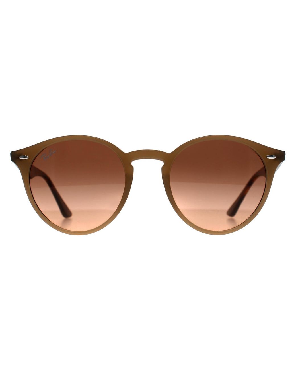 Ray-Ban Brown Round Polished Turtledove Gradient 2180