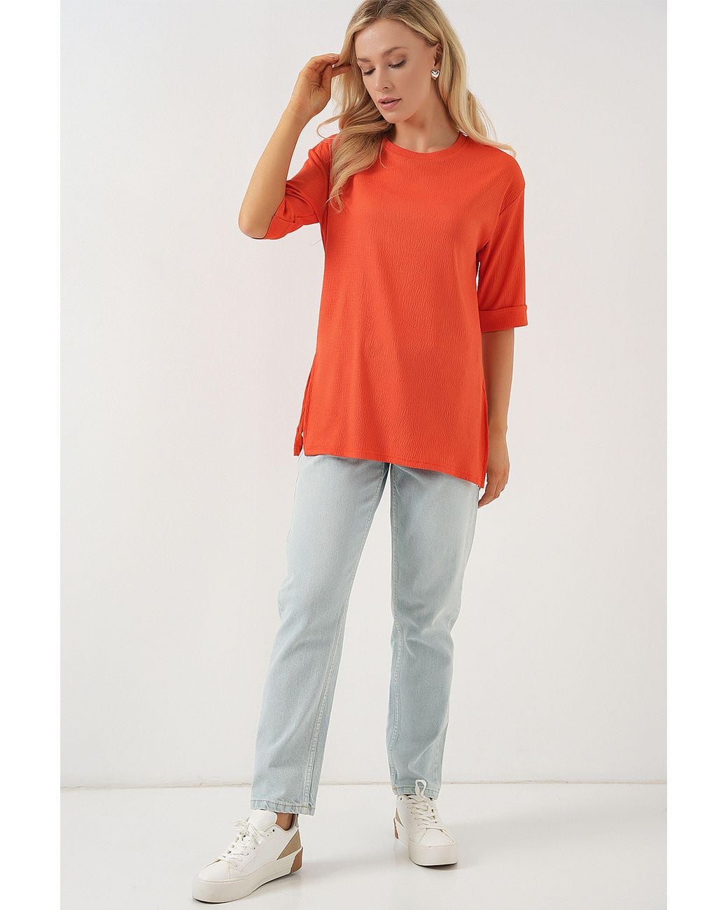 Bigdart Textured Crew Neck Short Sleeve T-Shirt