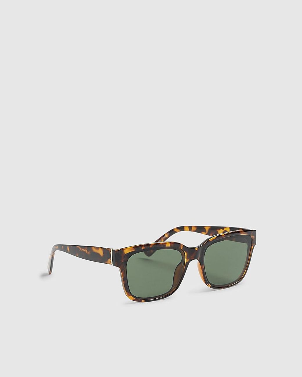 River Island Blue Wayfarer Sunglasses Tortoiseshell Rubber for men