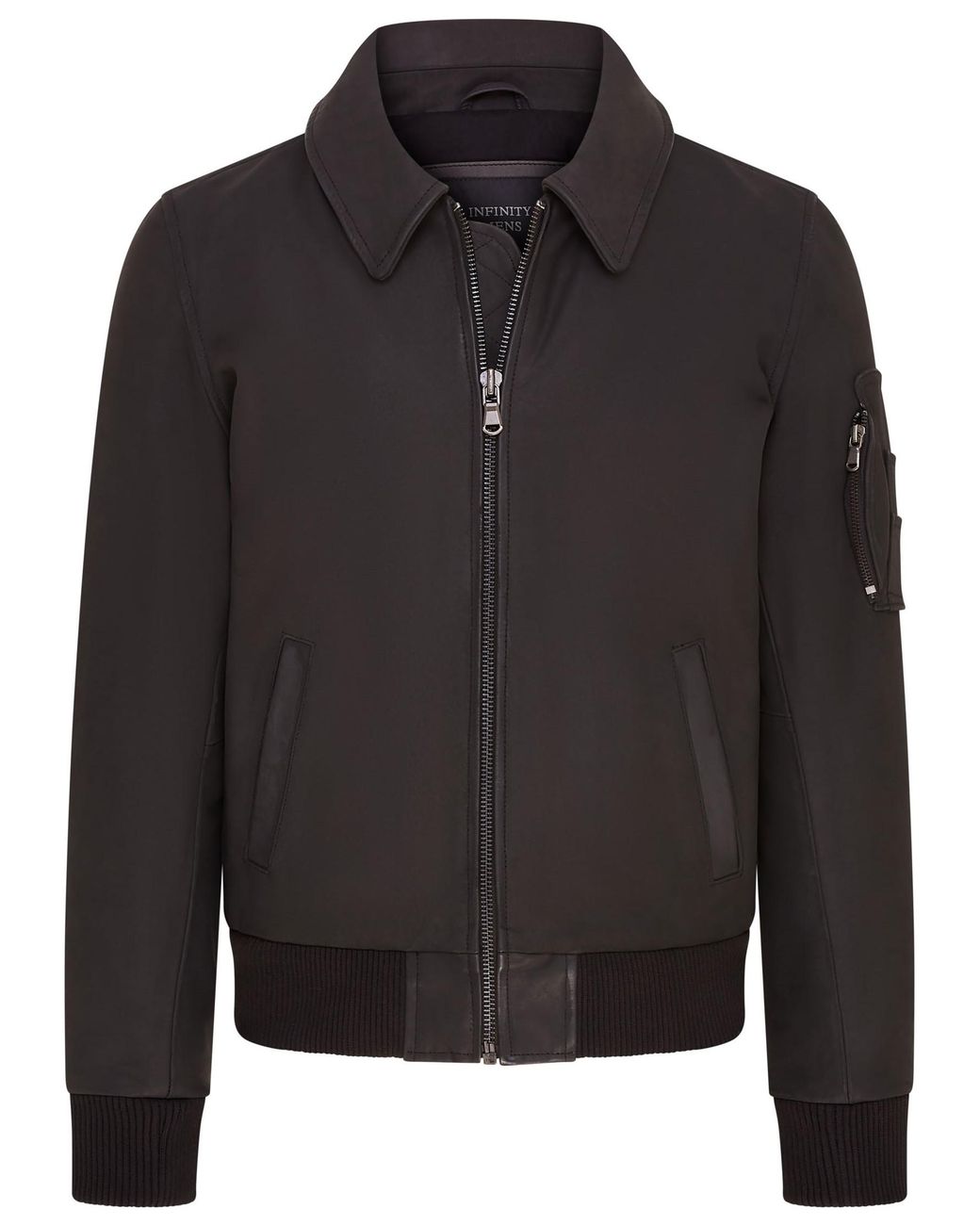 Infinity Leather Black A2 Cowhide Bomber Jacket-Eura for men