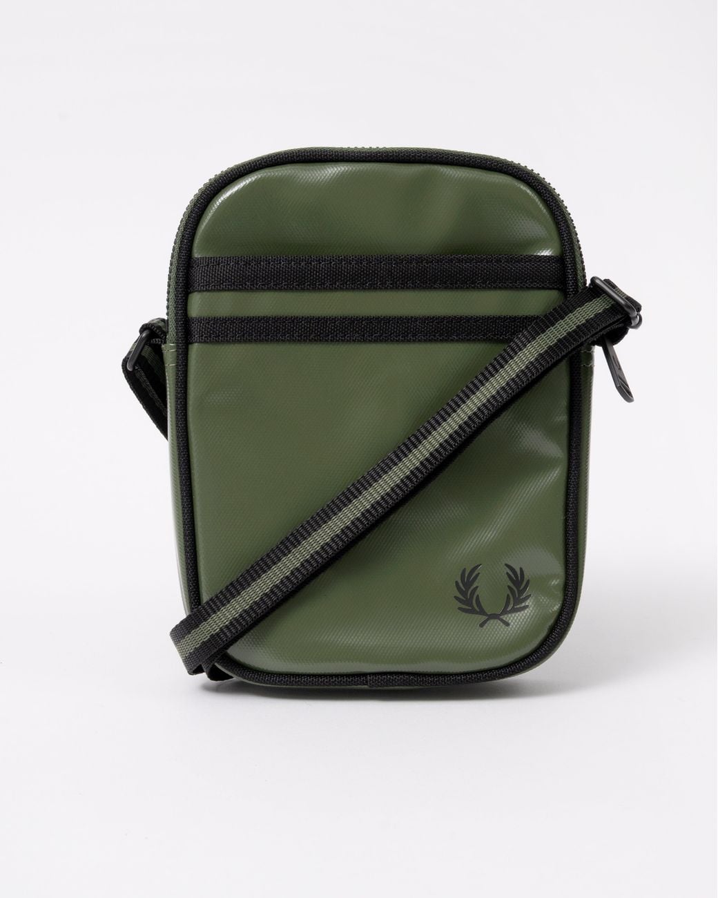 Fred Perry Green Logo Detail Shoulder Bag for men