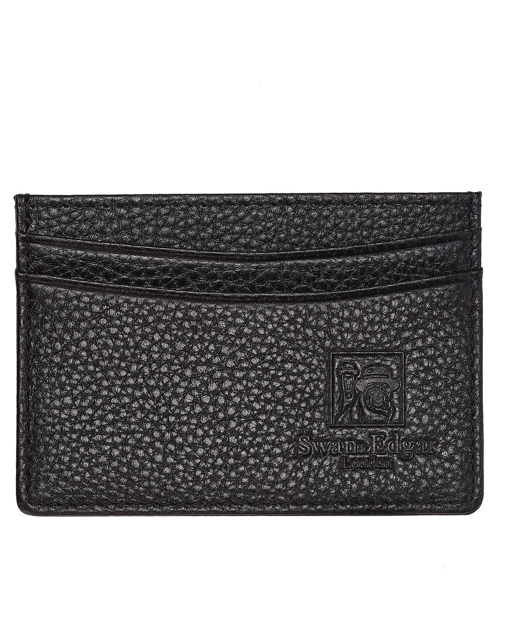 Swan And Edgar Black Luxury Credit Card Holder for men