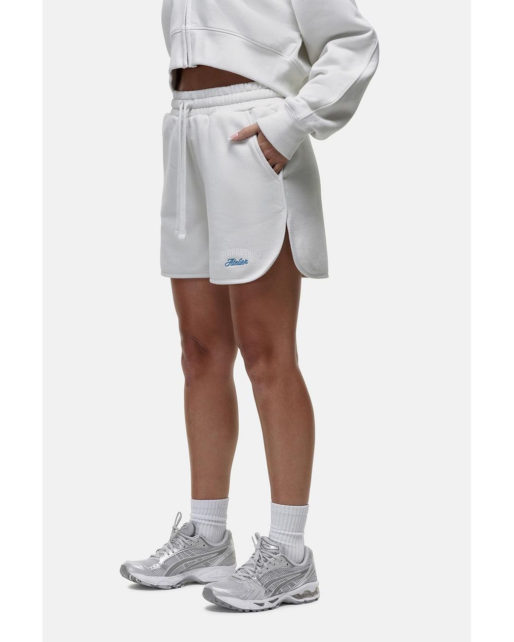 Good For Nothing White Relaxed Fit Jersey Shorts