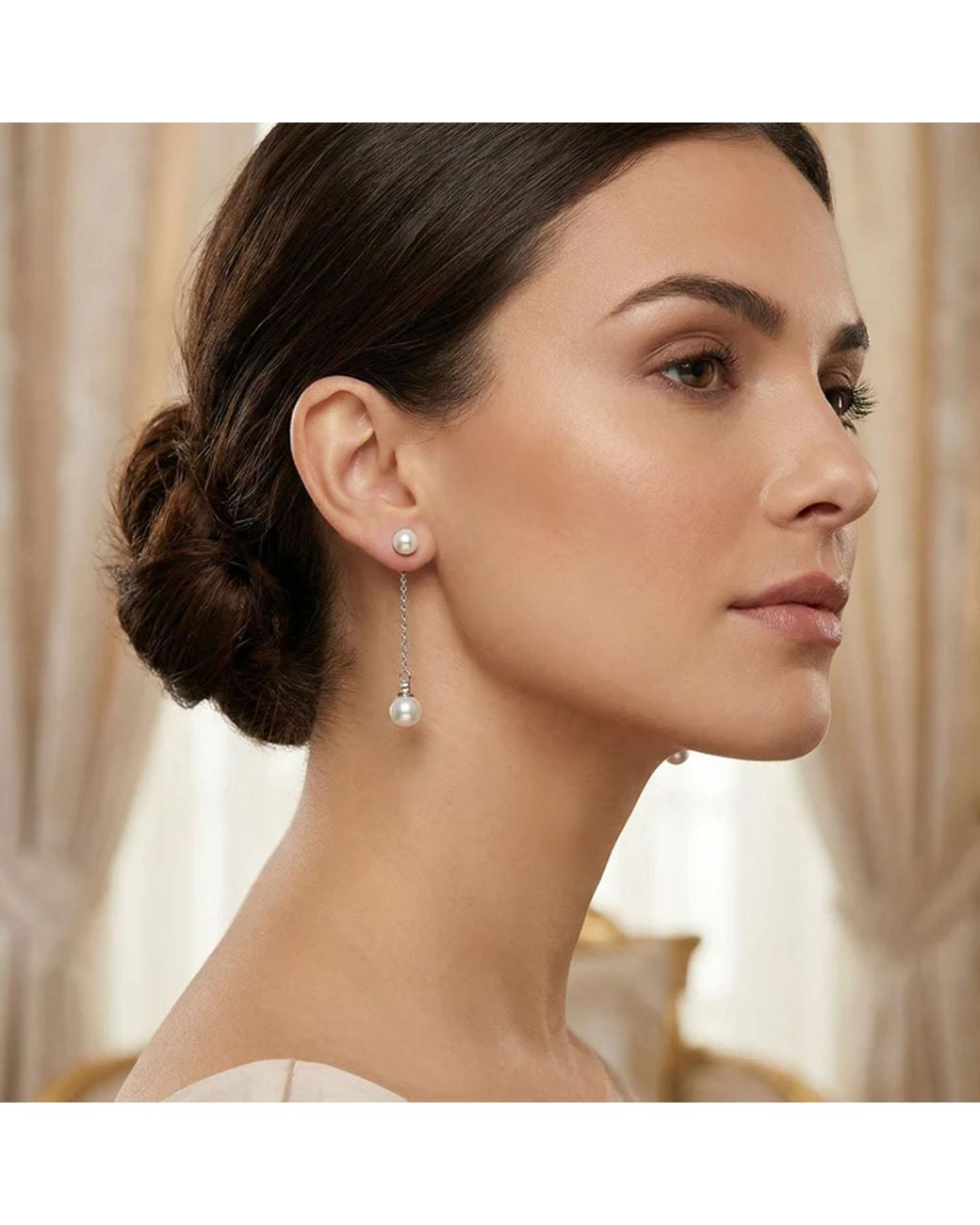 Bibei White Imperial Pearl Earrings