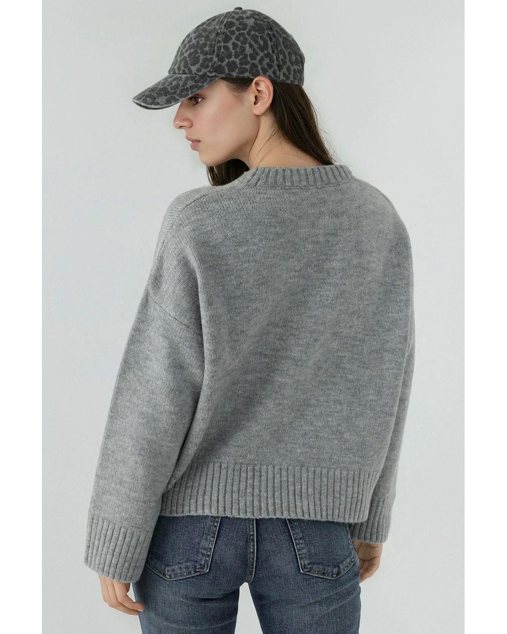 Hiccup Gray Thick Crew Neck Extra Soft Touch Sweater