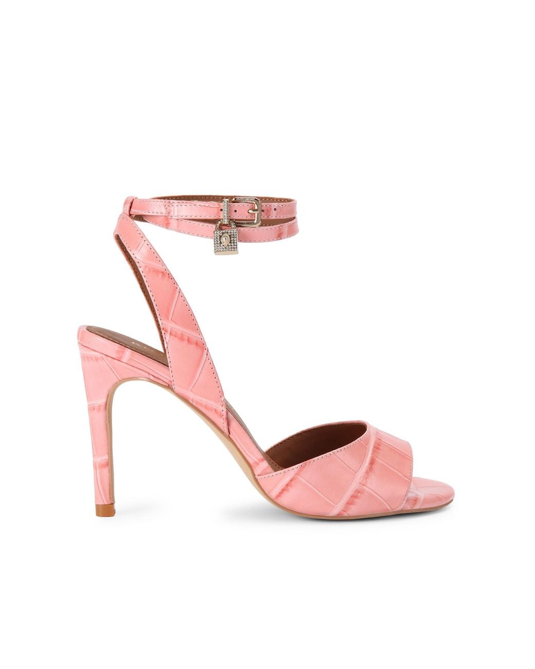 Kurt Geiger Pink Leather Brixton Ankle Strap Sandals