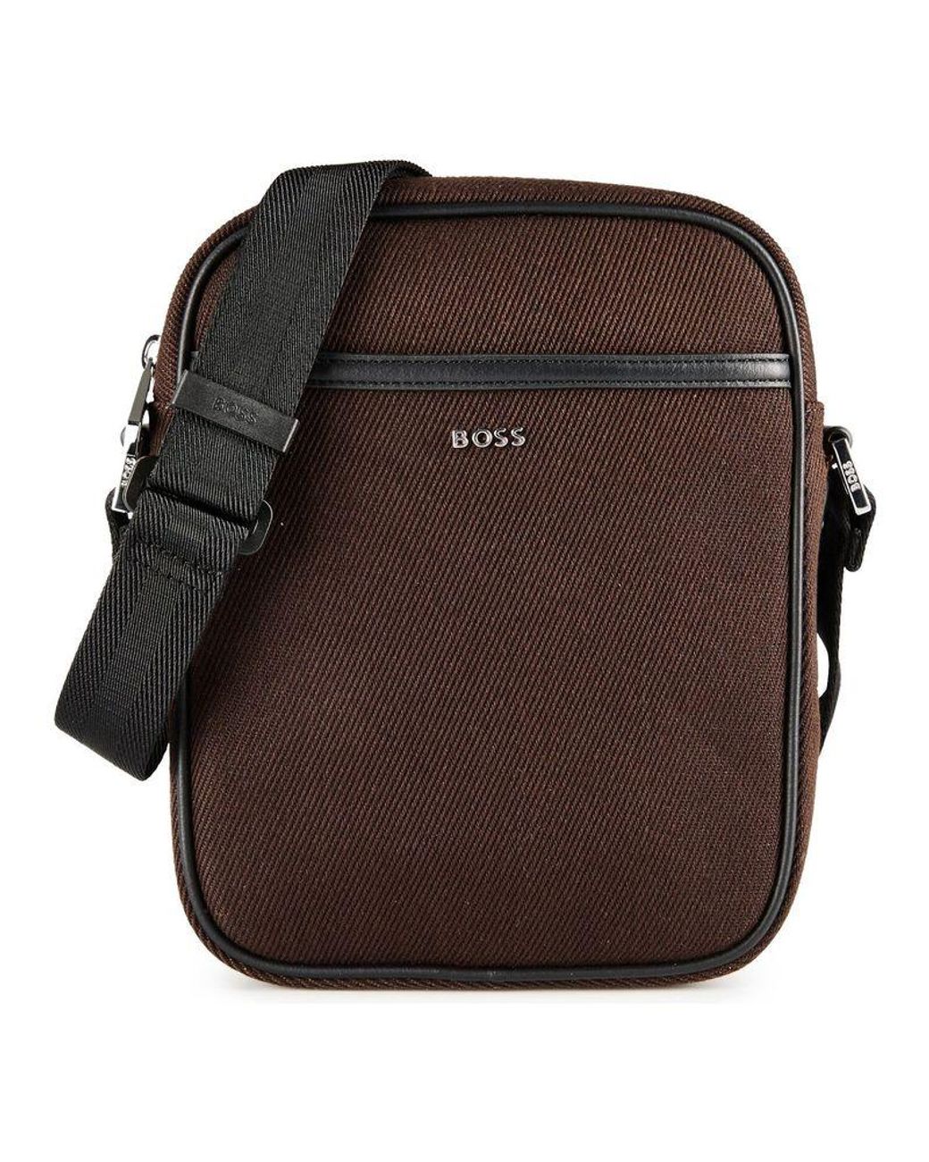 Boss Brown Dakkar Drawstring Shoulder Bag for men