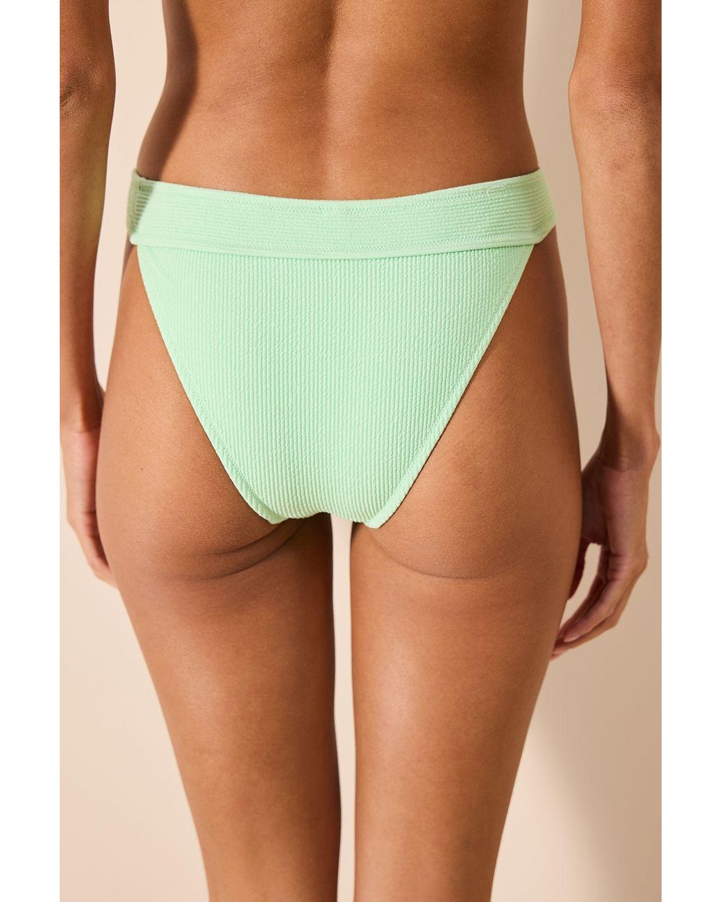 Penti Green Low-Waist Ribbed Hipster Bikini Bottoms