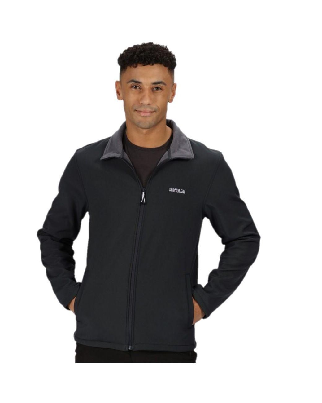 Regatta Black Cera V Wind Resistant Soft Shell Jacket for men