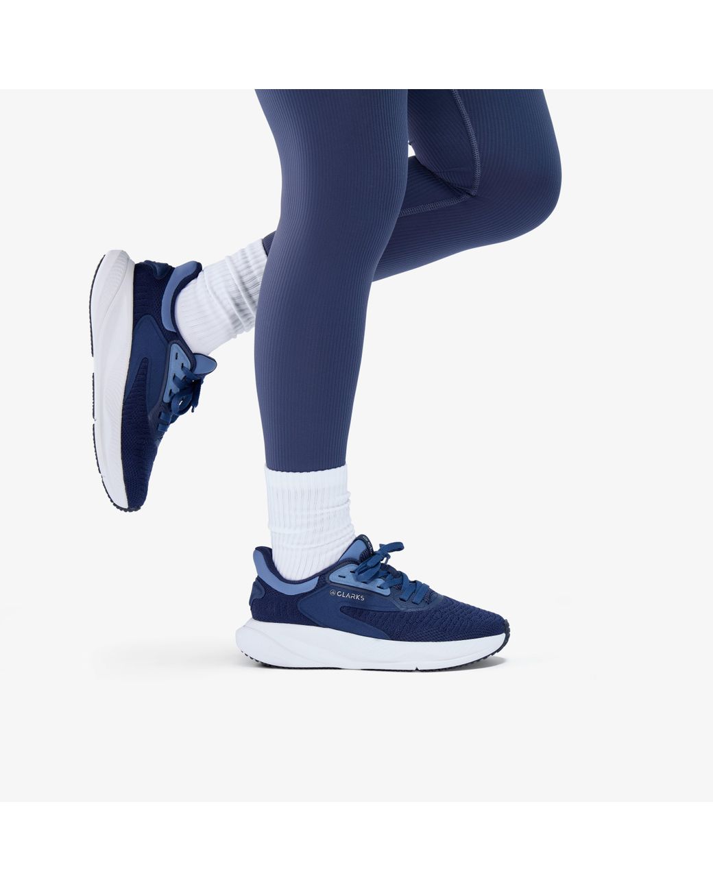 Clarks Blue Pace Move Trainers