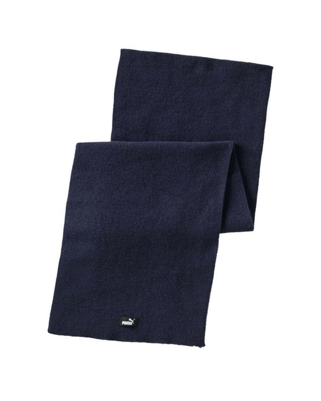 PUMA Blue Long Knit Scarf Textile