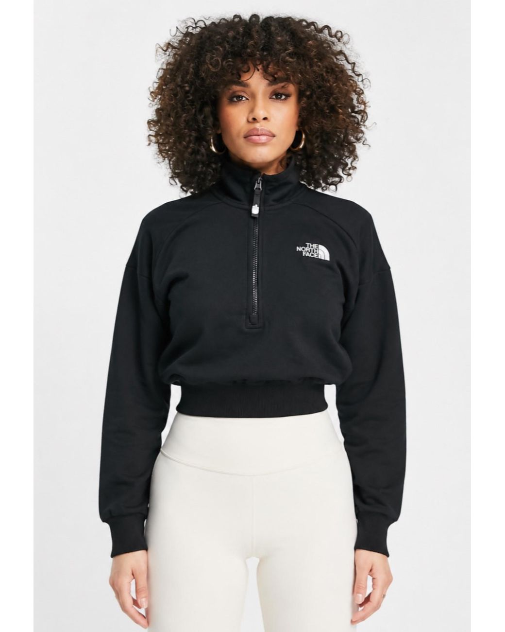 The North Face Black 1/4 Zip Fleece Sweat