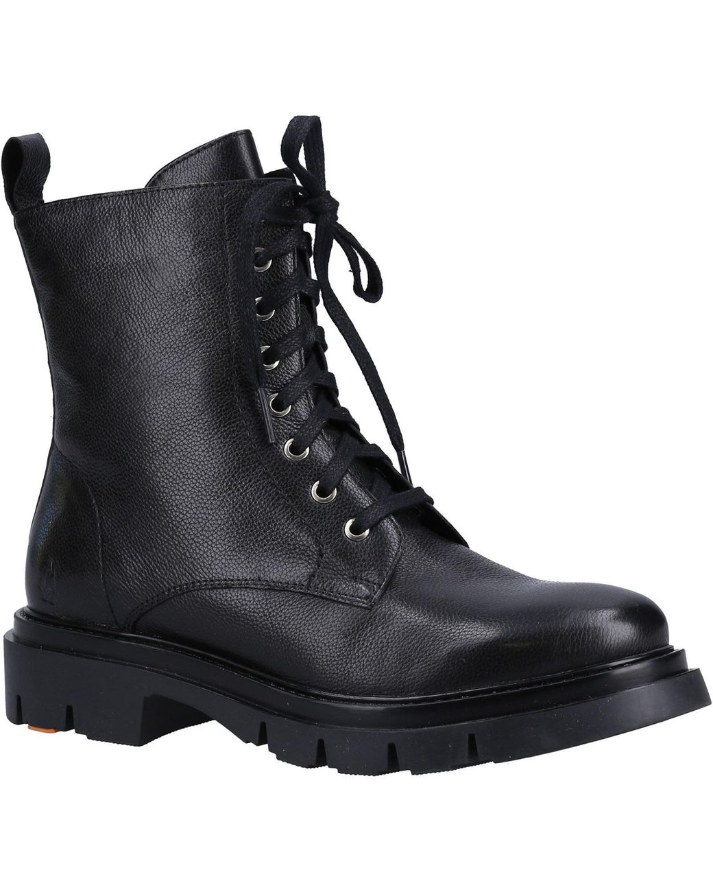 Hush Puppies Black Rhea Leather Boots