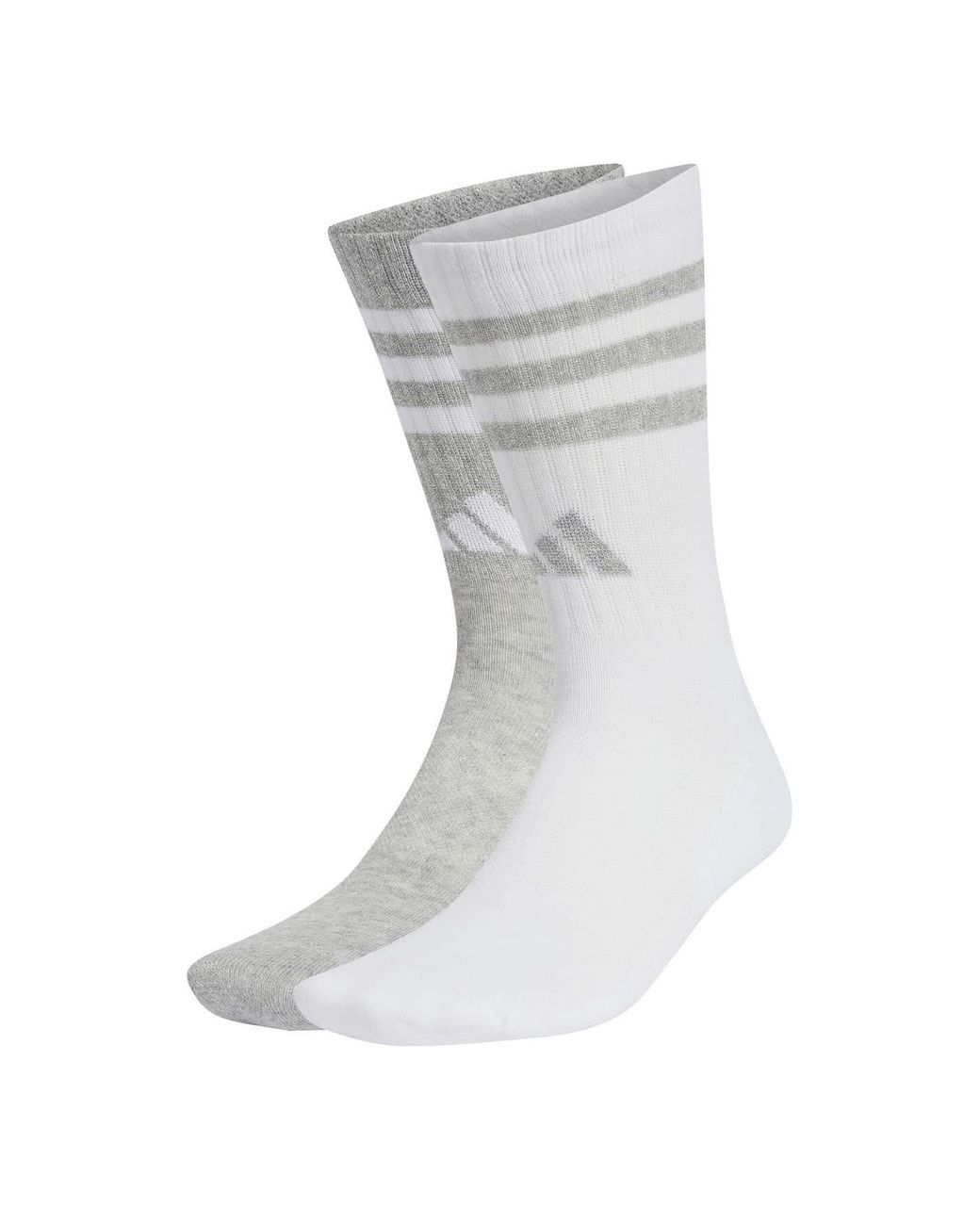Adidas Gray 3 Pack Crew Long Socks for men