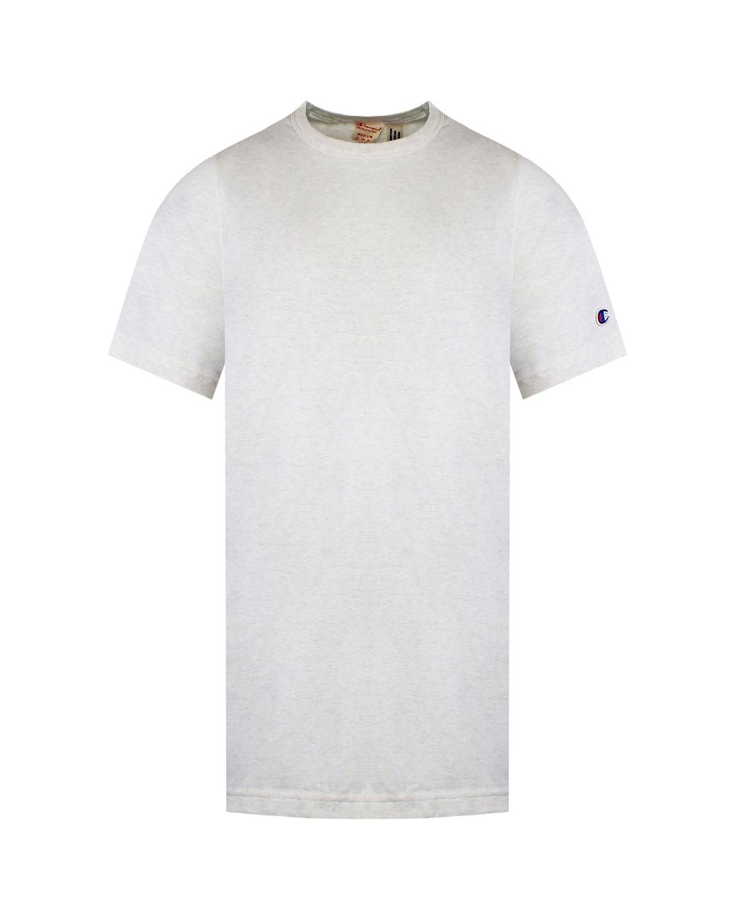 Champion White Plain Off T-Shirt Cotton for men