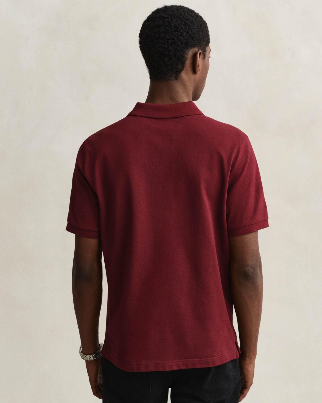 Gant Red Regular Fit Short Sleeve Shield Logo Pique Polo for men