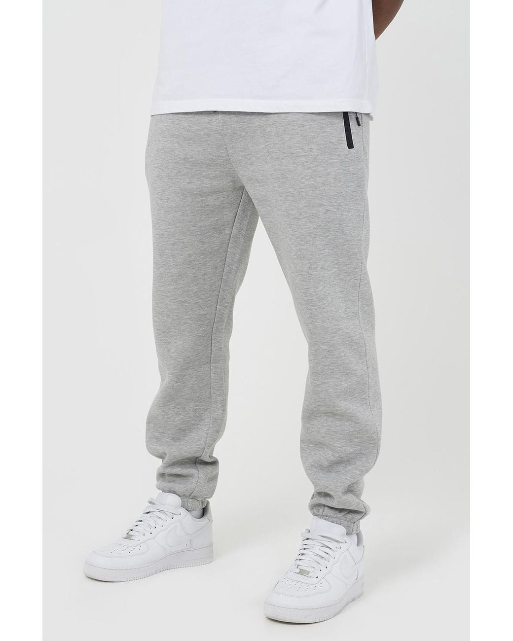 Brave Soul Gray Cuffed Loose Fit Joggers for men