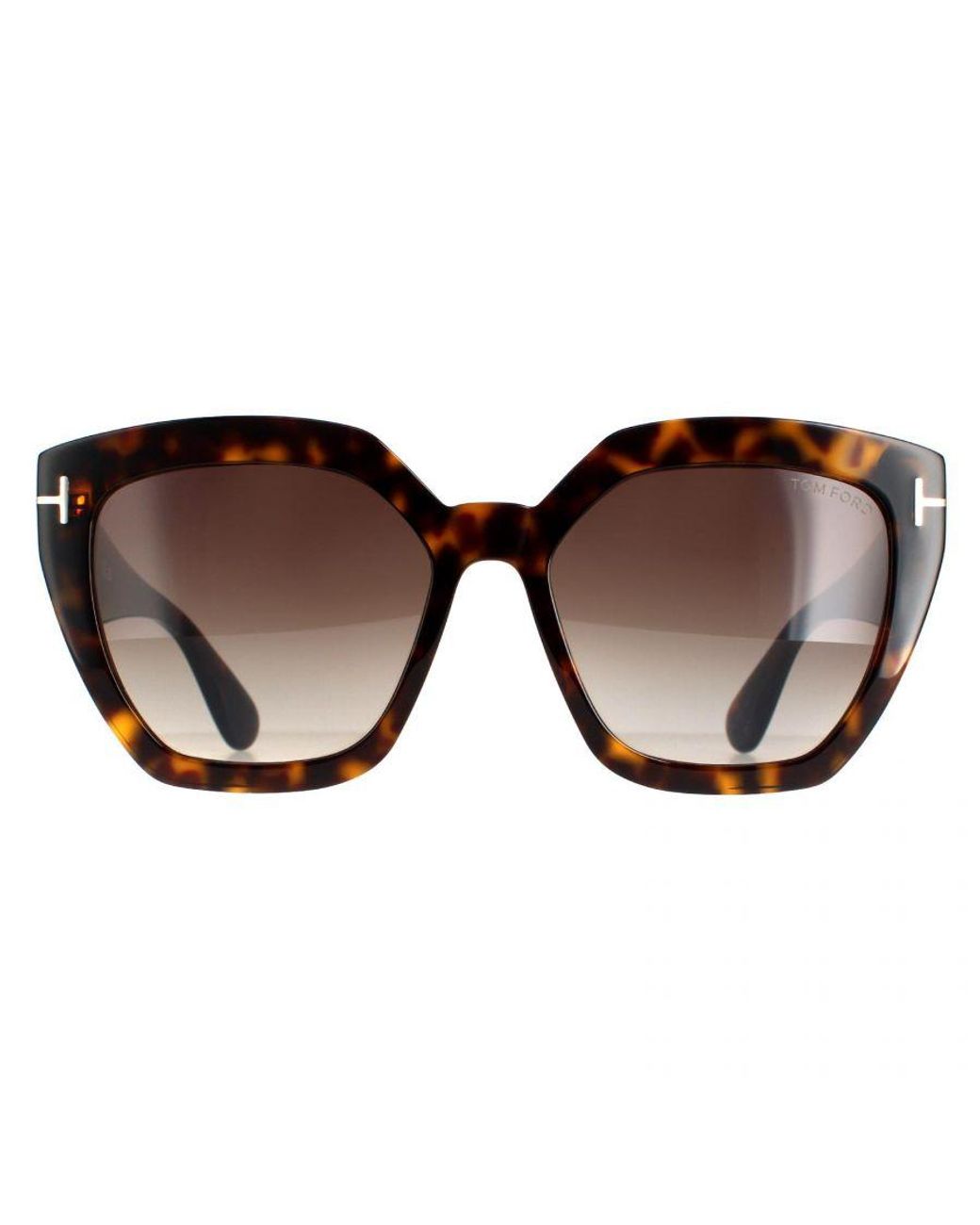 Tom Ford Brown Cat Eye Dark Havana Gradient Roviex Ft0939 Phoebe Sunglasses