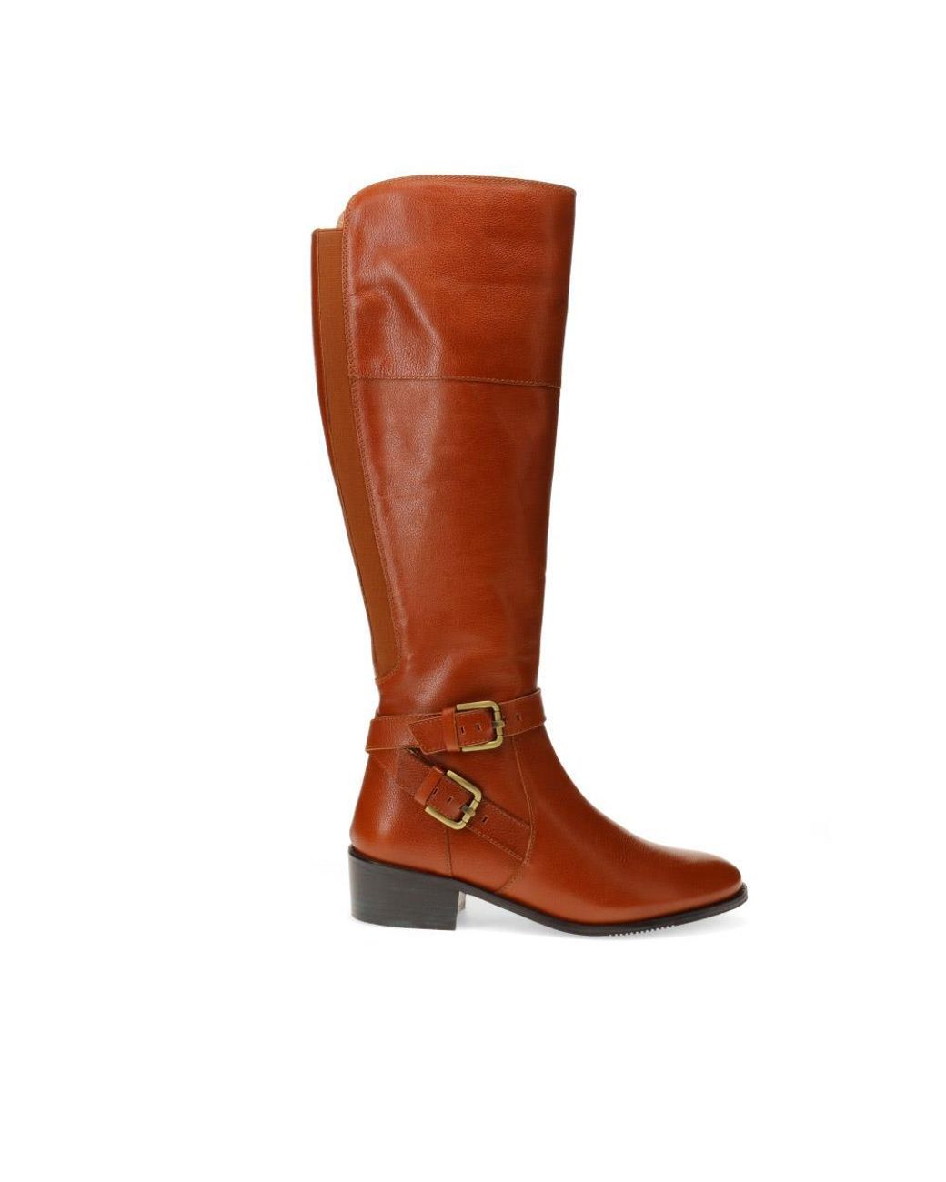Jones Bootmaker Red Phoebe Small Calf Fit Leather Knee Boots