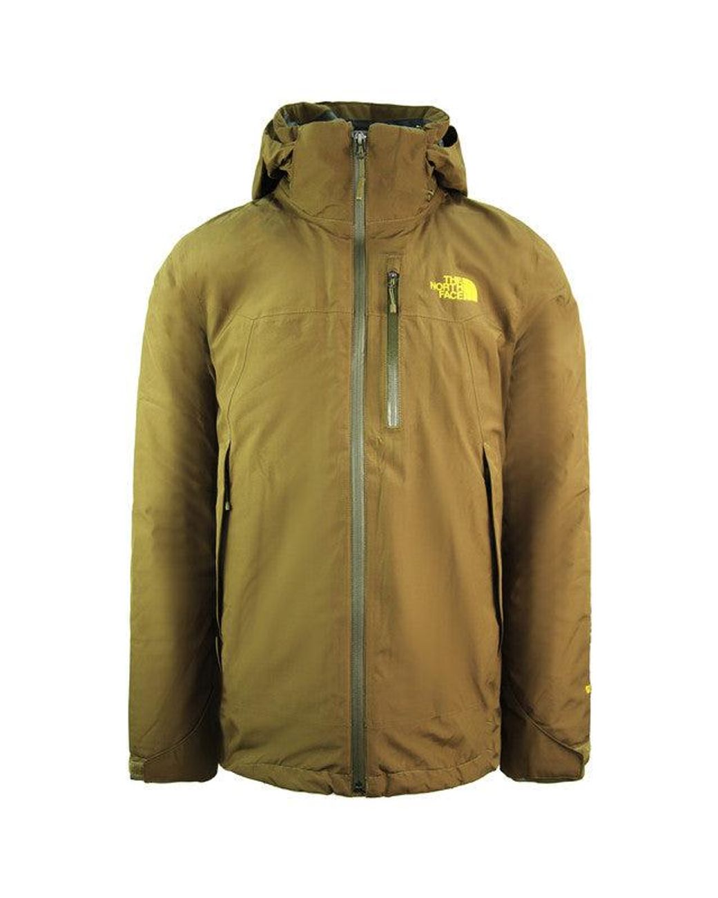 The North Face Green Snap Neck Triclimate Coat for men