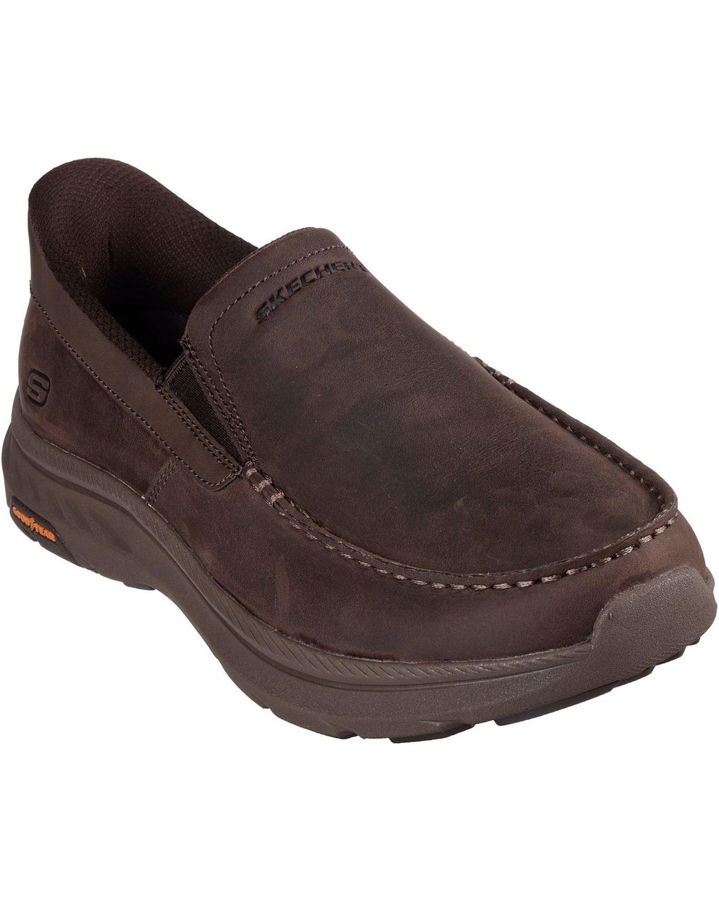Skechers Brown Pollard Osgood Leather Cocoa Loafers for men