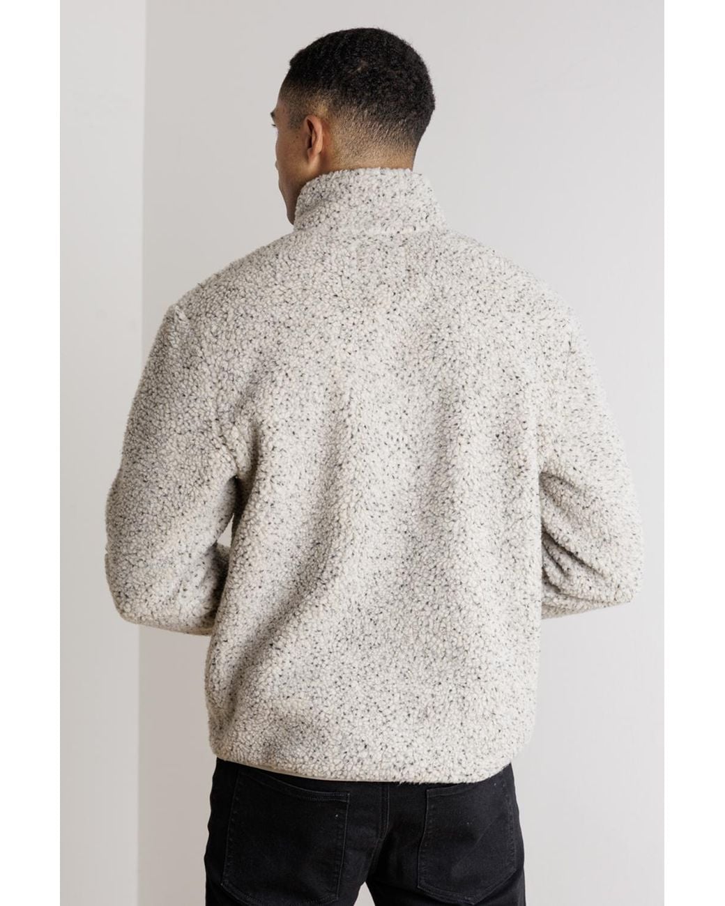 Tokyo Laundry Gray Oversized Funnel Neck Fleece for men