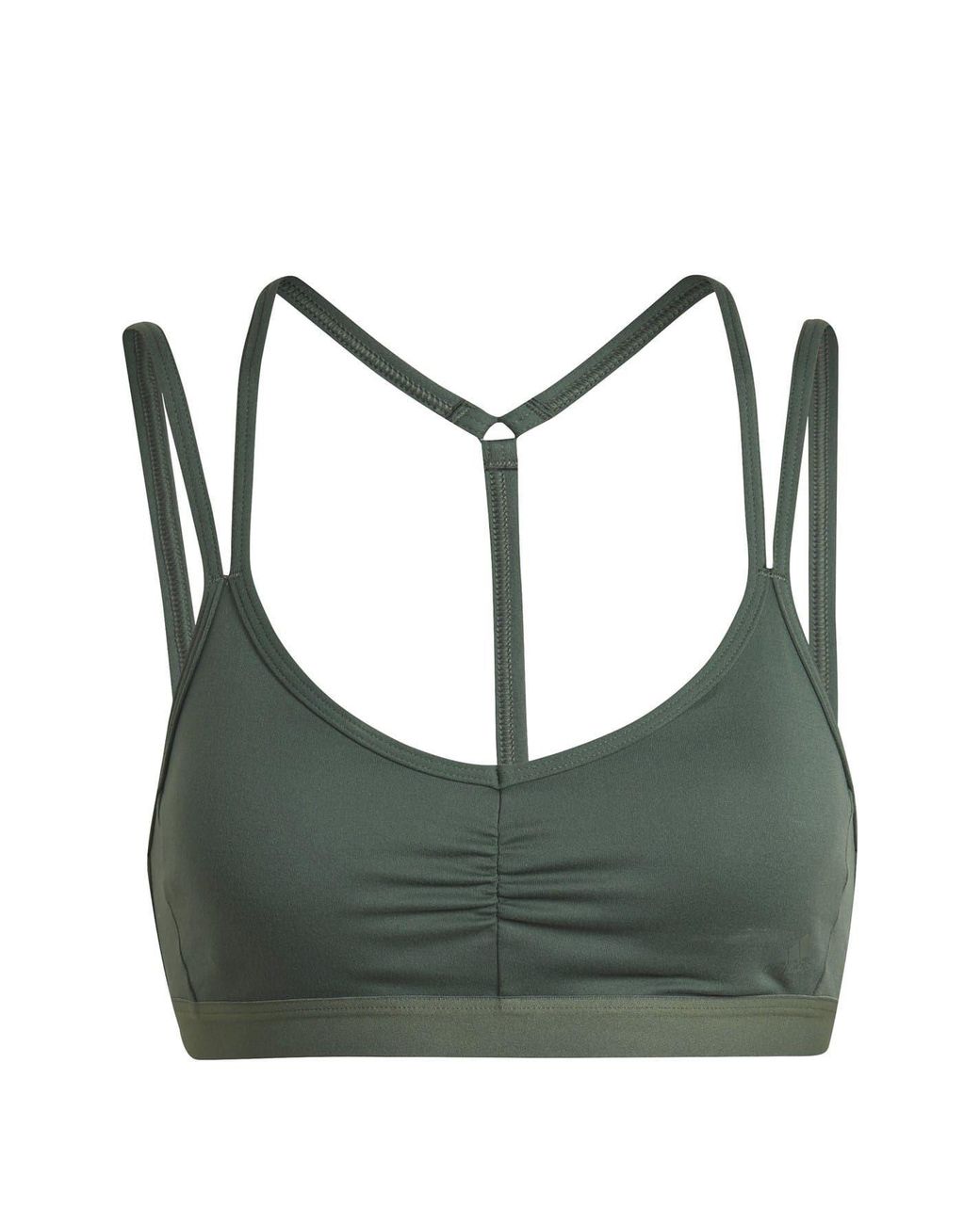 Adidas Green Yoga Essentials Light-Support Bra