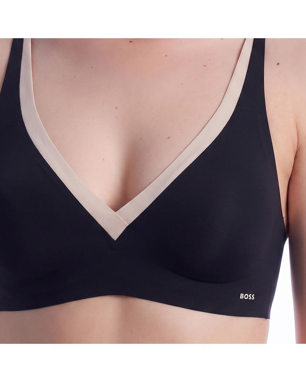 Boss Blue Two-Tone Bra With Adjustable Straps 50556262