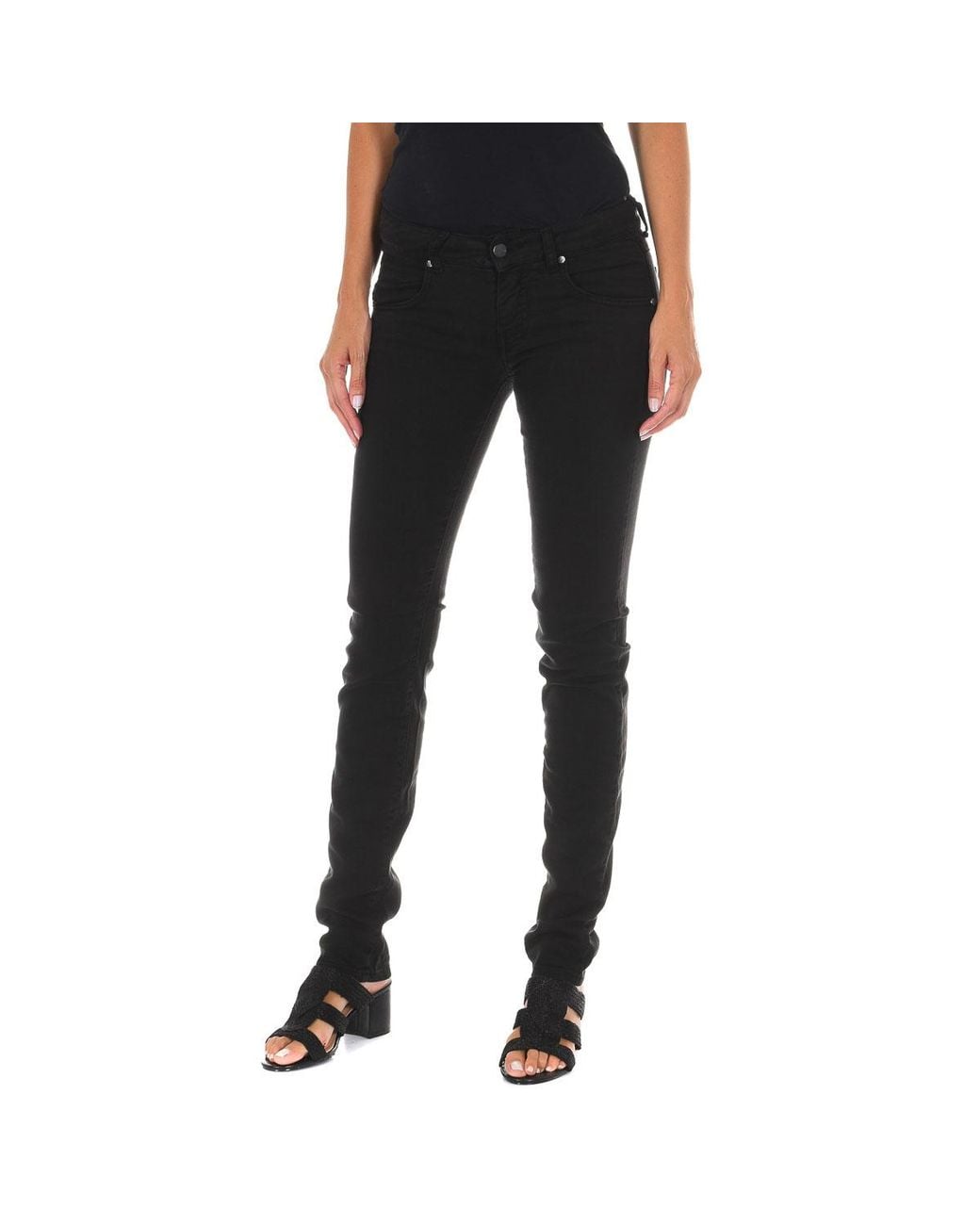 Met Black Long Jean Pants With Narrow Cut Hems 10Dbf0475-B088