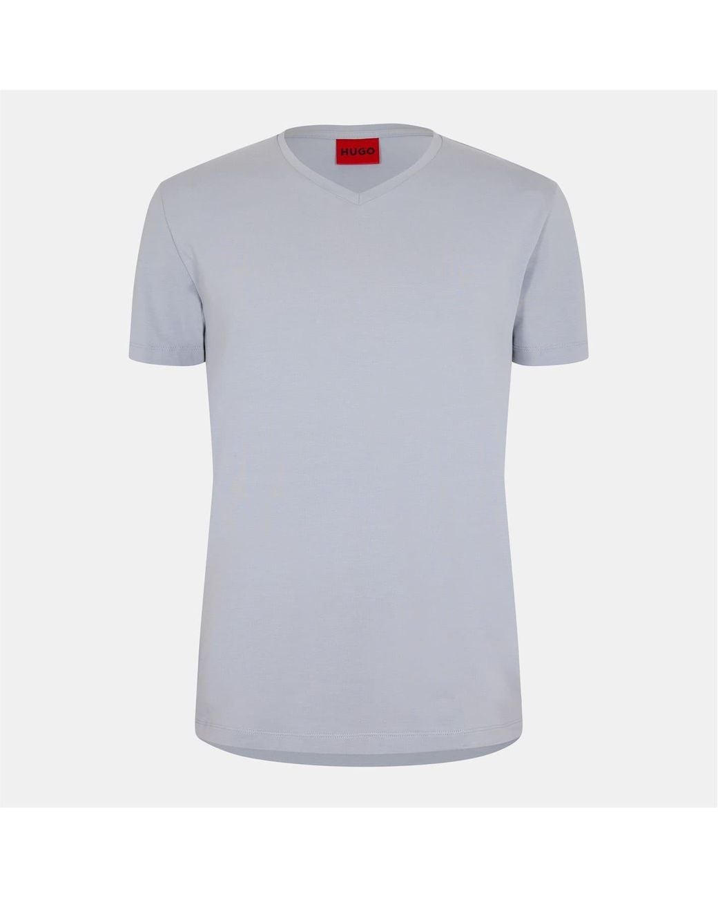 HUGO Blue Sleeve V Neck T-Shirt for men