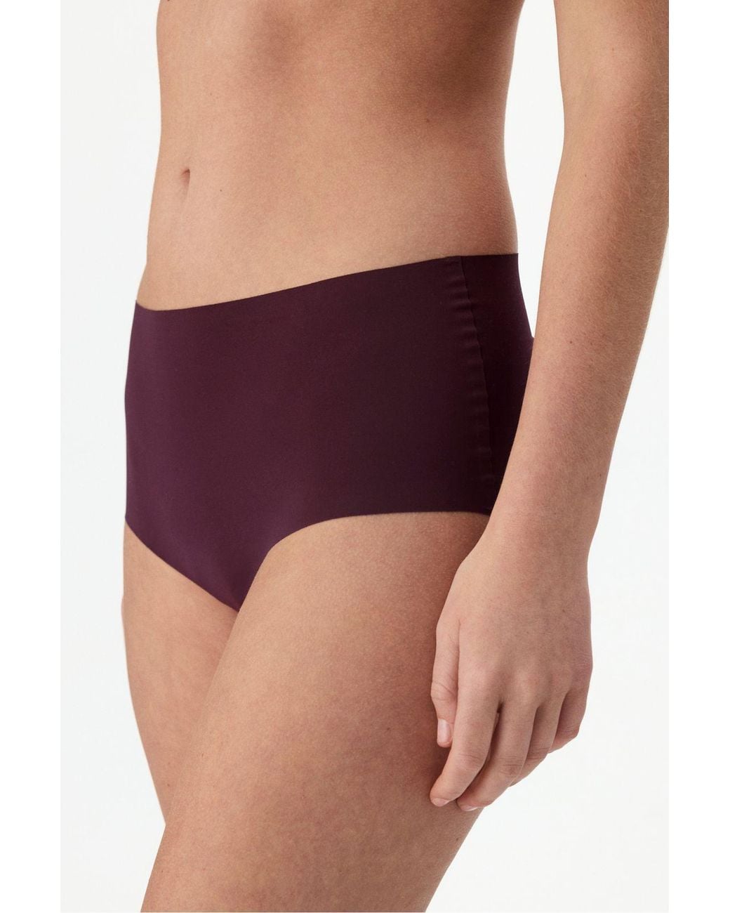 Penti Purple Laser-Cut High-Waist Briefs