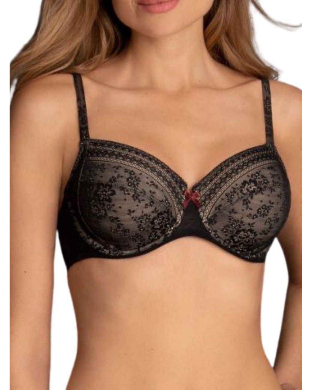 Rosa Faia Black Fleur Underwired Bra