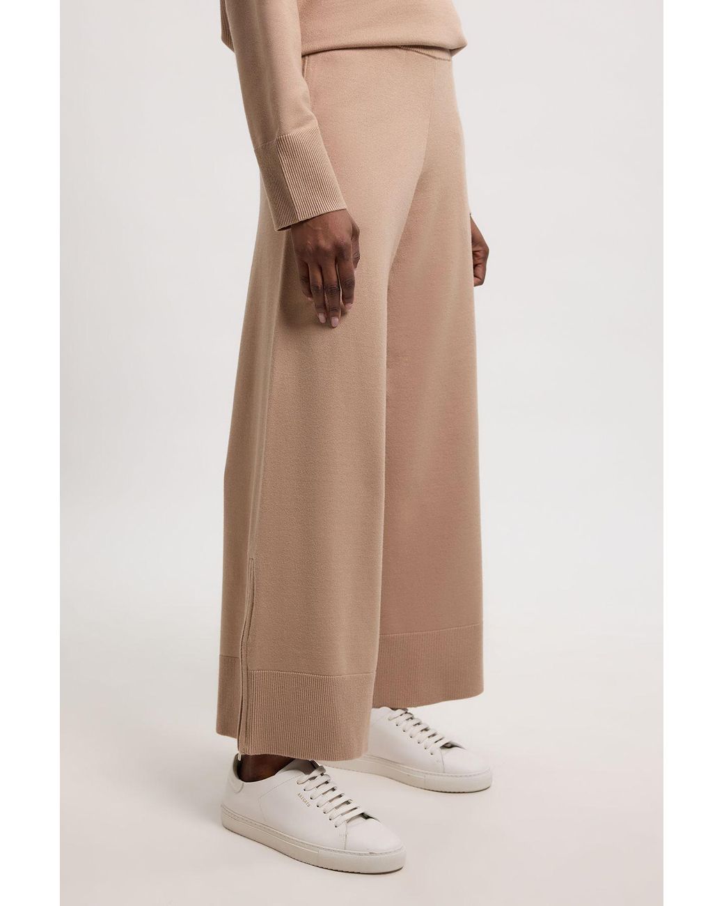 Karen Millen Natural Wool Look Pocket Detail Knit Trousers