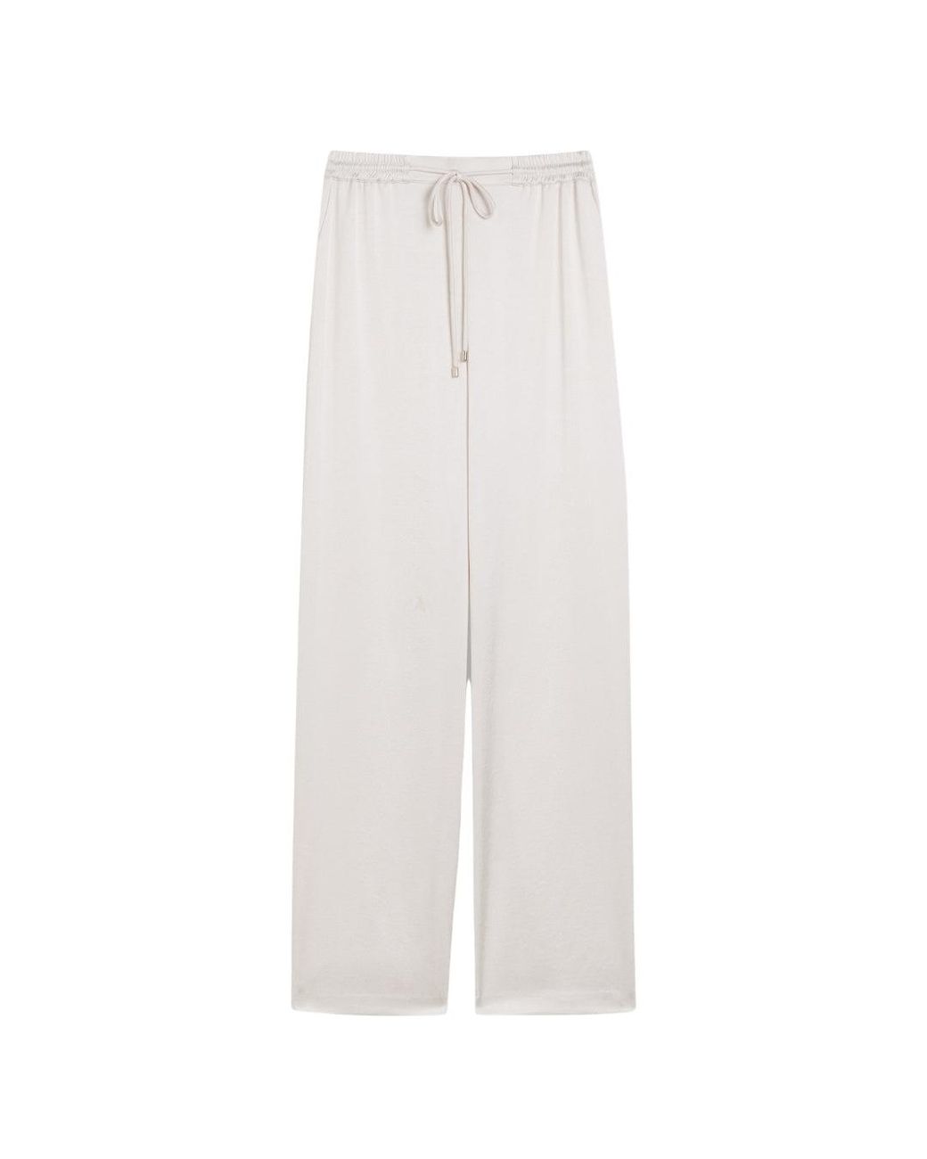 Ted Baker White Umaibo Satin Wide Leg Ivory Joggers