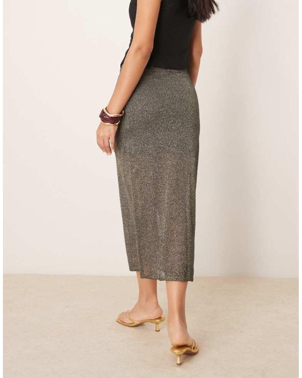 Abercrombie & Fitch Natural Sheer Skirt With Underlay