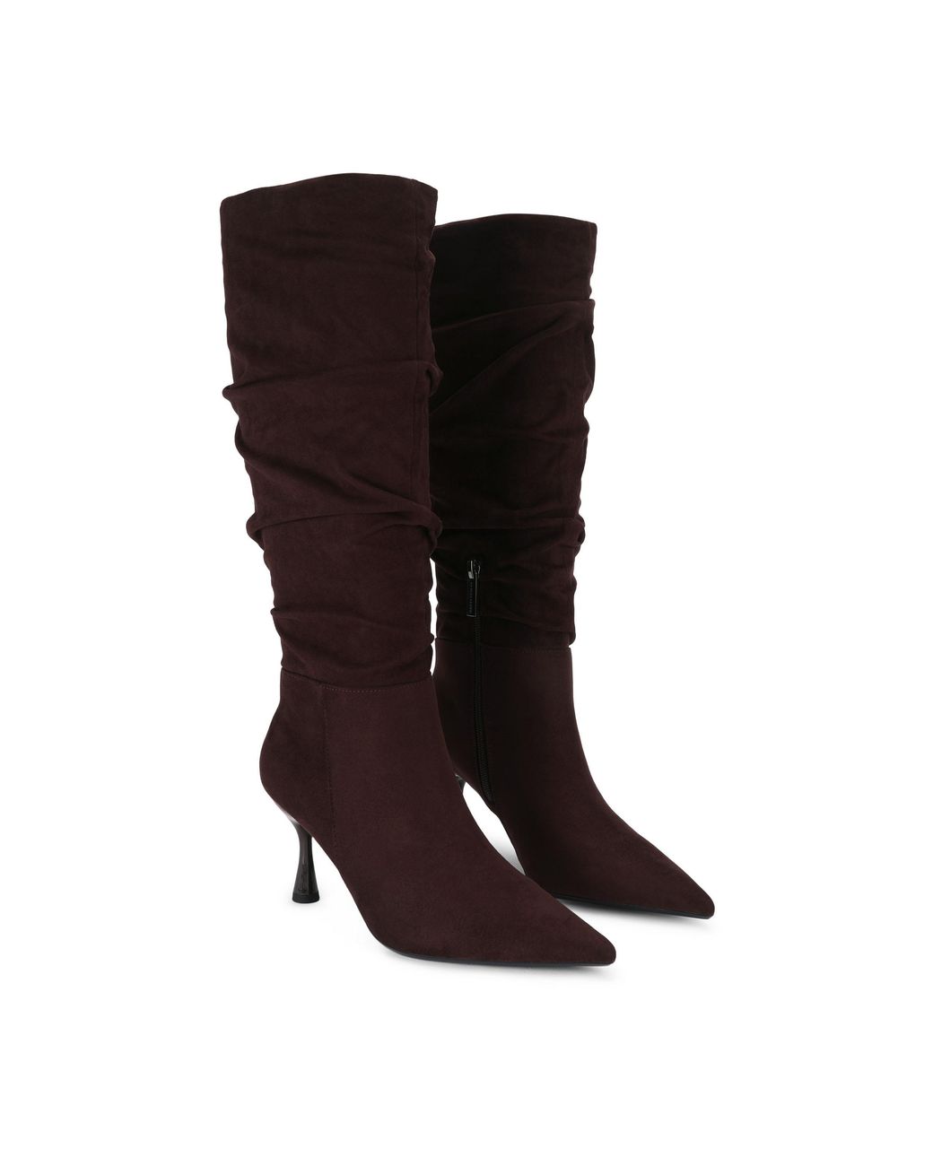 KG by Kurt Geiger Brown Suedette Autumn Slouch Knee Boots