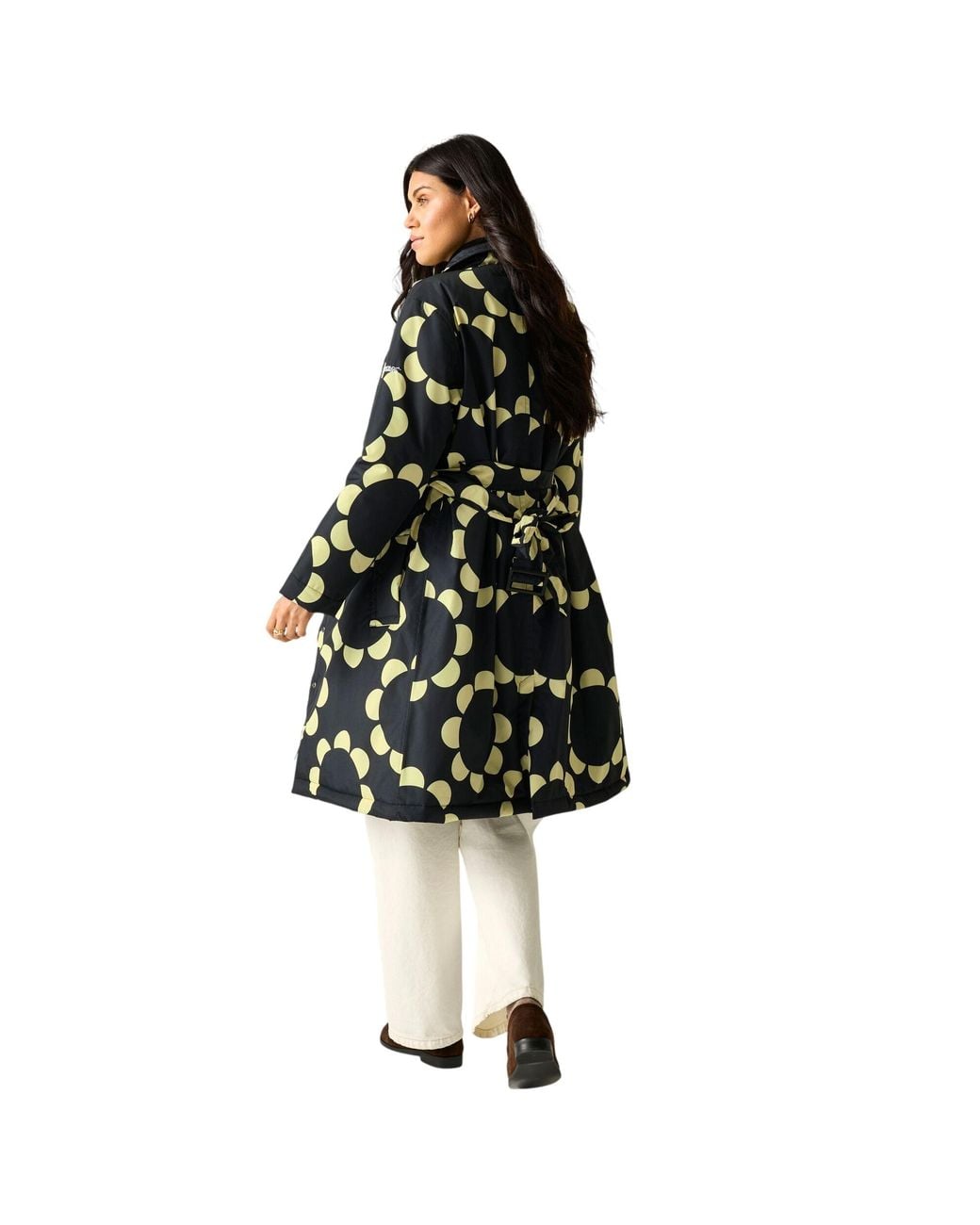 Regatta Black Ladies Orla Mac Daisy Hoop Waterproof Jacket