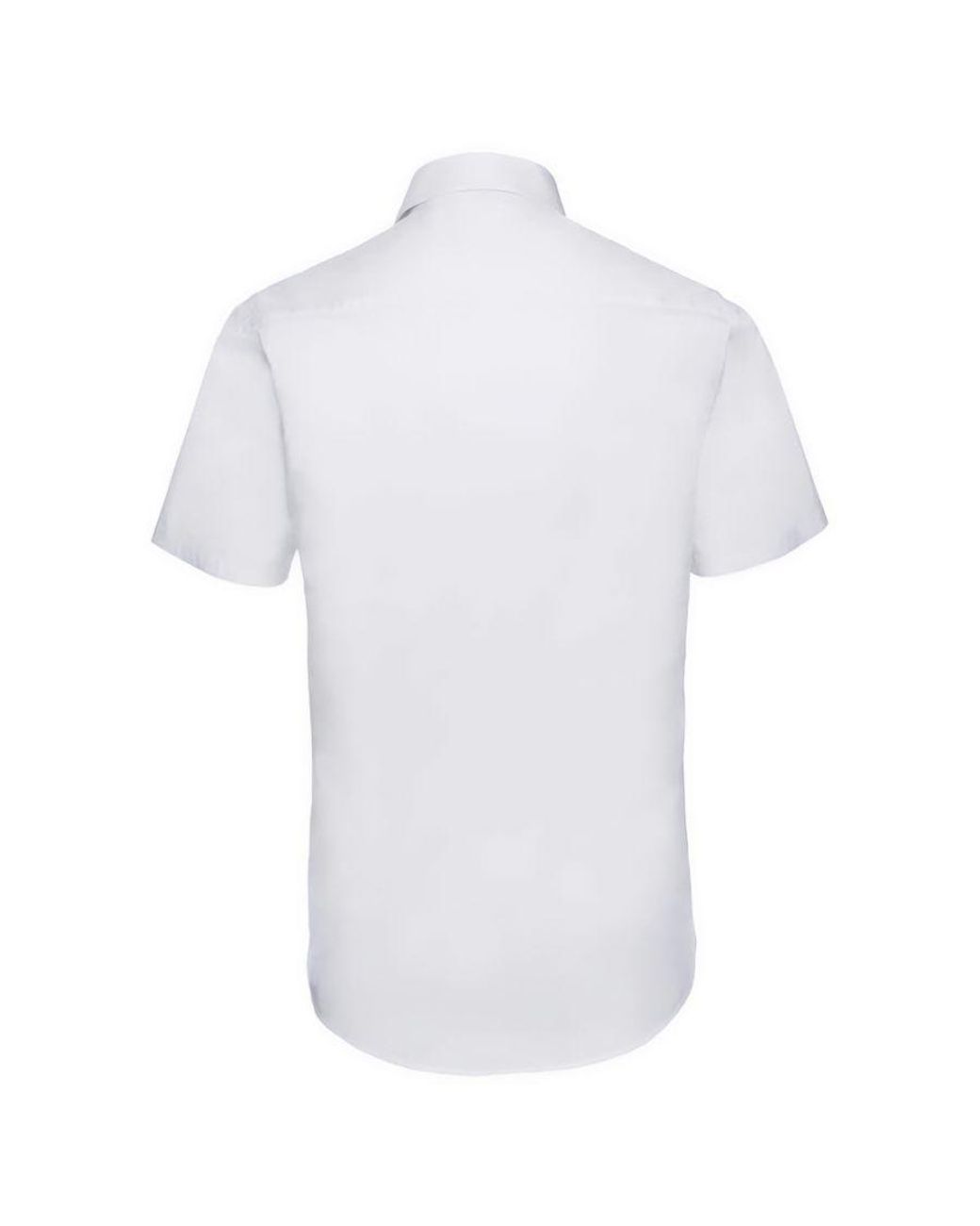 Russell White Collection Easy-Care Fitted Short-Sleeved Shirt for men