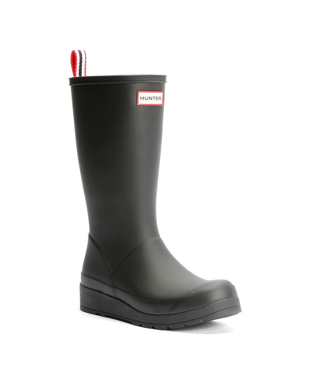 Hunter Black Play Tall Rubber Wellington Boots