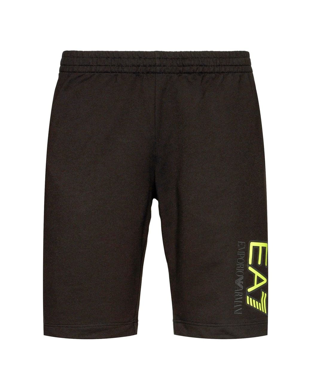EA7 Black Bermuda Shorts Cotton for men