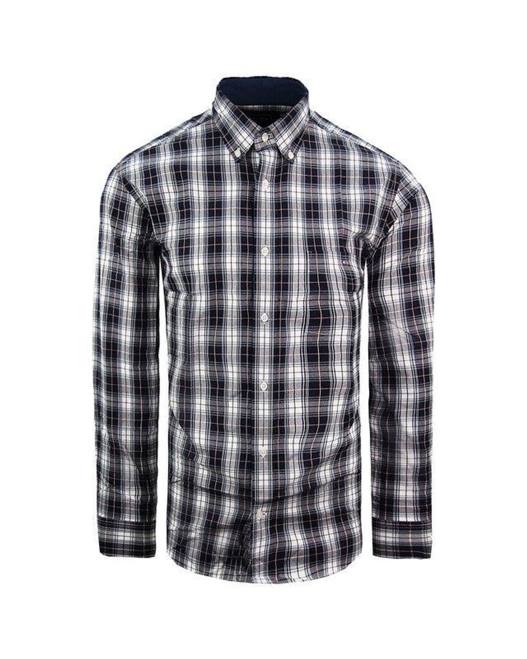 Eden Park Blue Regular Fit Checkered Shirt for men