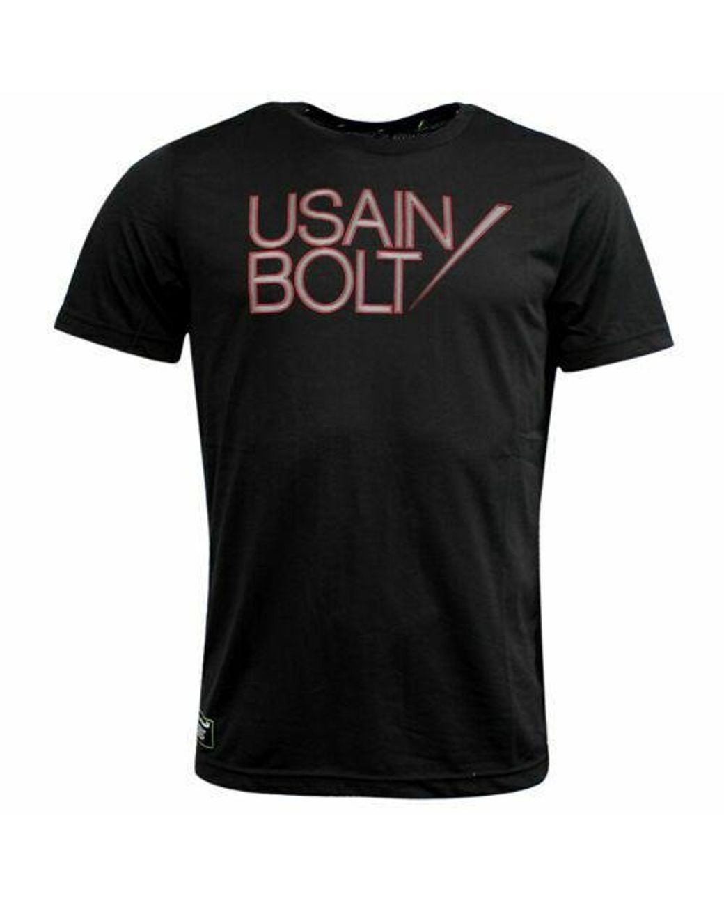 PUMA Black Usain Bolt Logo Short Sleeve Top T Shirt for men